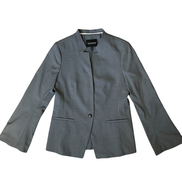 Banana Republic Long and Lean Gray Women’s Blazer Size 6 - Picture 3 of 11